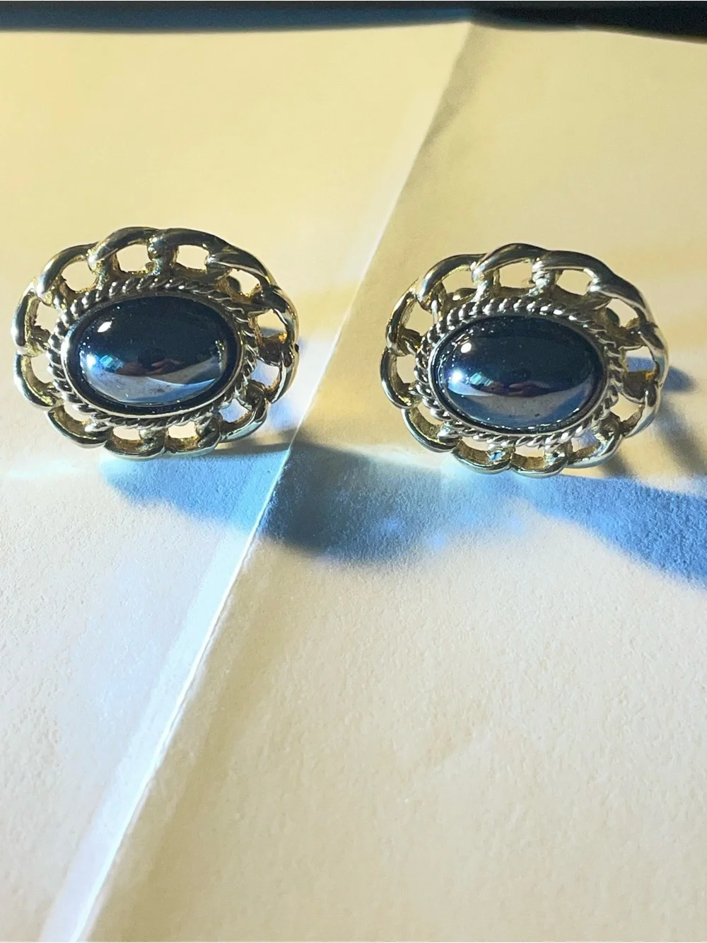 VTG fancy black onyx Cufflinks